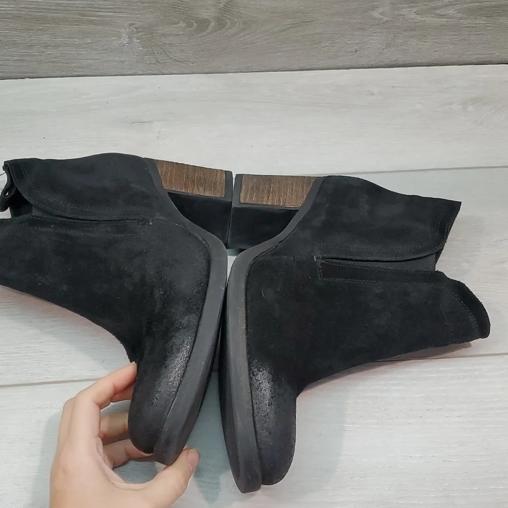 Bos. & Co. Women Belfield Ankle Leather Heels Boots shoes sz 41/10-10.5